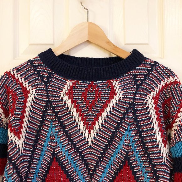 Colorful Geometric Patterned Sweater - Picture 3 of 5